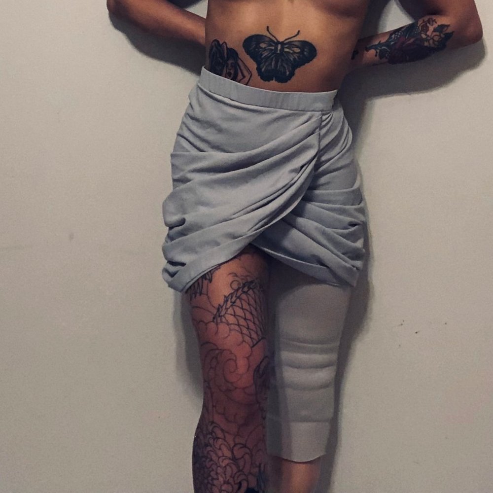 Helmut Lang New York Ruched Skirt